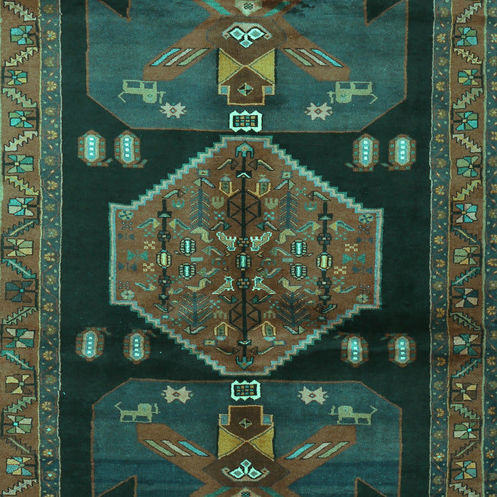 Animal Turquoise Traditional Rug, tr3356turq