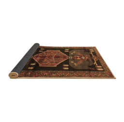 Sideview of Animal Brown Traditional Rug, tr3356brn