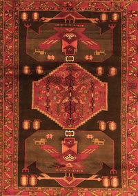 Animal Orange Traditional Rug, tr3356org