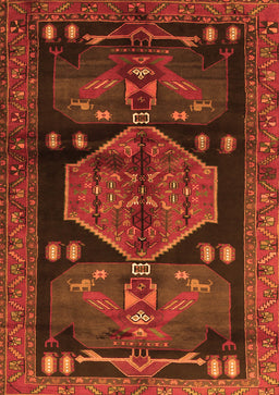 Animal Orange Traditional Rug, tr3356org