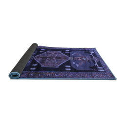 Sideview of Animal Blue Traditional Rug, tr3356blu