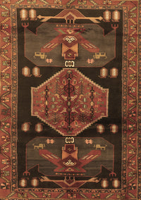 Animal Brown Traditional Rug, tr3356brn