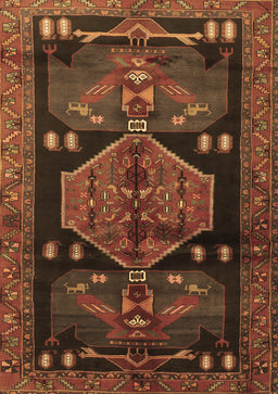 Animal Brown Traditional Rug, tr3356brn