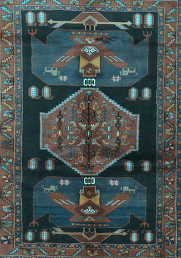 Animal Light Blue Traditional Rug, tr3356lblu