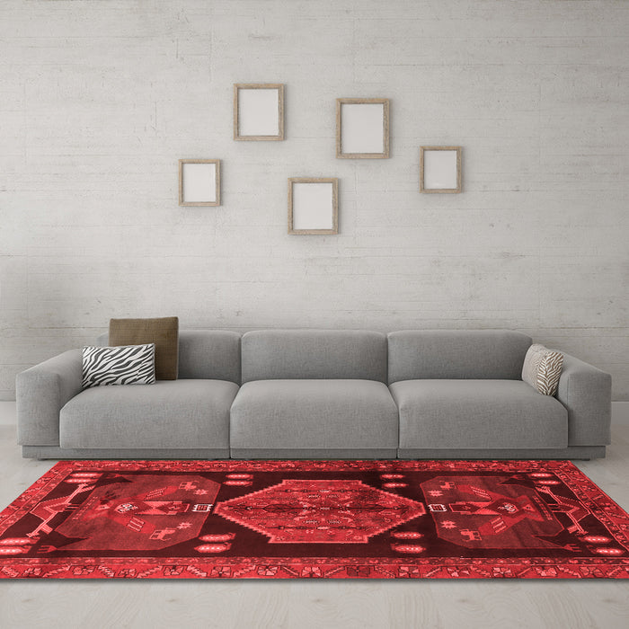 Traditional Red Washable Rugs