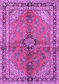 Medallion Purple Traditional Rug, tr3357pur