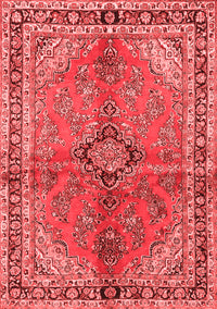 Medallion Red Traditional Rug, tr3357red