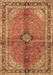 Medallion Brown Traditional Rug, tr3357brn