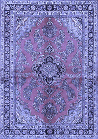 Medallion Blue Traditional Rug, tr3357blu