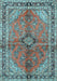 Medallion Light Blue Traditional Rug, tr3357lblu