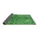 Sideview of Medallion Emerald Green Traditional Rug, tr3357emgrn