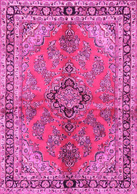 Medallion Pink Traditional Rug, tr3357pnk