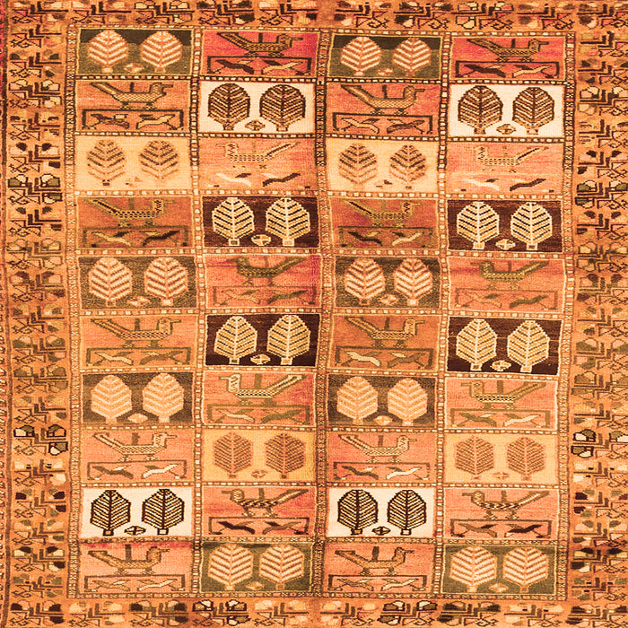 Serging Thickness of Persian Orange Traditional Rug, tr3358org