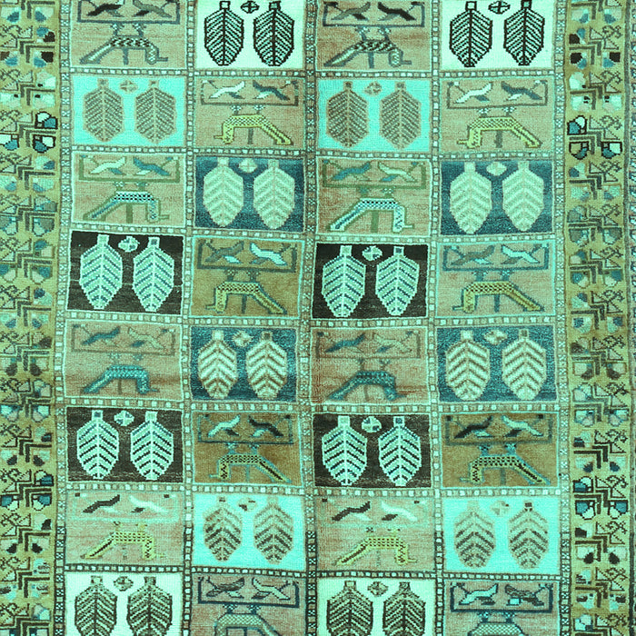 Machine Washable Persian Turquoise Traditional Area Rugs, wshtr3358turq