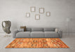 Machine Washable Persian Orange Traditional Area Rugs in a Living Room, wshtr3358org