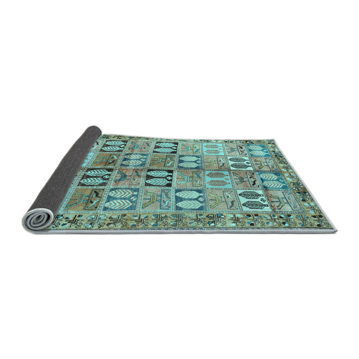 Sideview of Persian Light Blue Traditional Rug, tr3358lblu