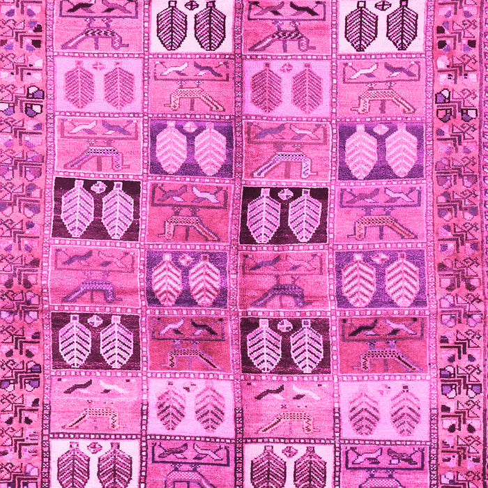 Machine Washable Persian Pink Traditional Rug, wshtr3358pnk