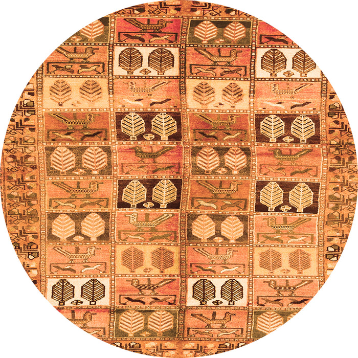 Square Persian Orange Traditional Rug, tr3358org