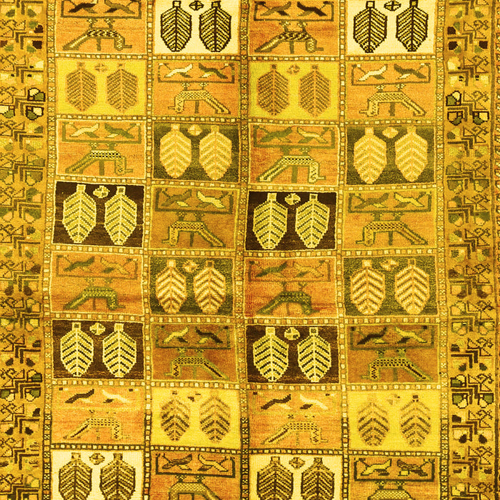 Machine Washable Persian Yellow Traditional Rug, wshtr3358yw