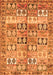 Serging Thickness of Machine Washable Persian Orange Traditional Area Rugs, wshtr3358org