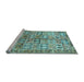 Sideview of Machine Washable Persian Light Blue Traditional Rug, wshtr3358lblu