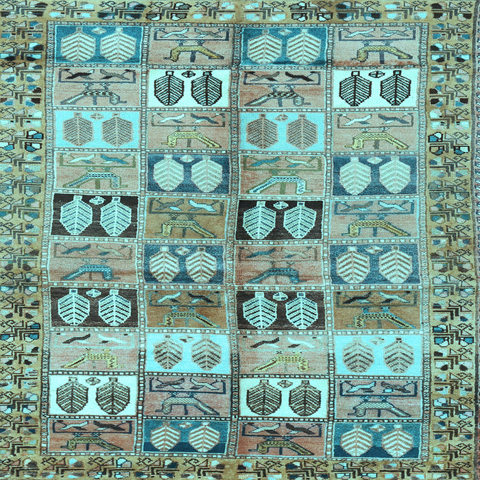 Square Persian Light Blue Traditional Rug, tr3358lblu