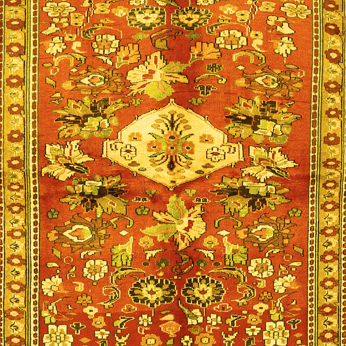 Animal Yellow Traditional Rug, tr3359yw
