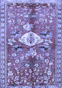 Animal Blue Traditional Rug, tr3359blu