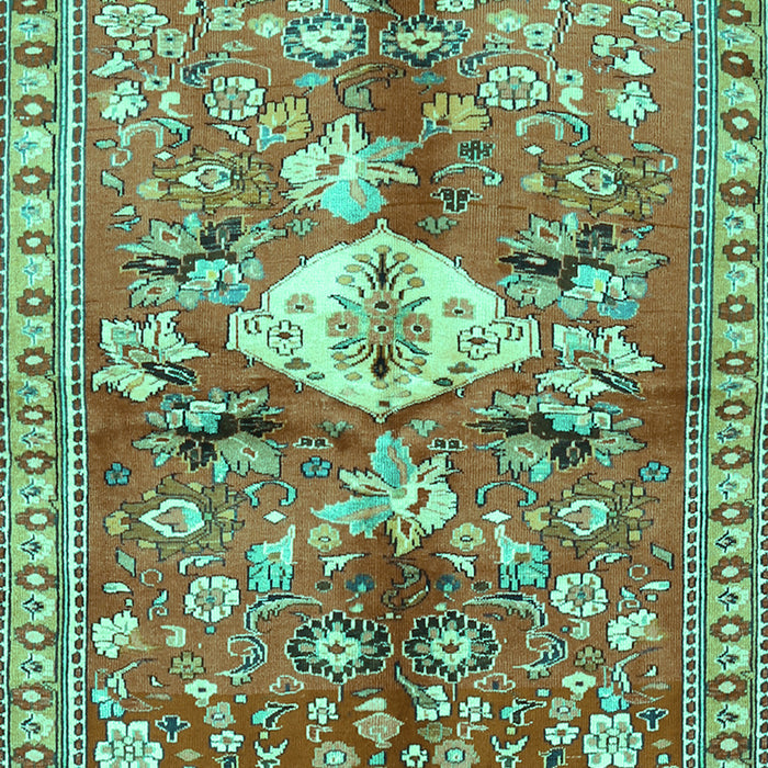 Machine Washable Animal Turquoise Traditional Area Rugs, wshtr3359turq