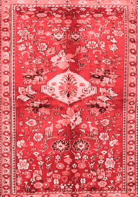 Animal Red Traditional Rug, tr3359red