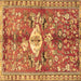 Square Animal Brown Traditional Rug, tr3359brn