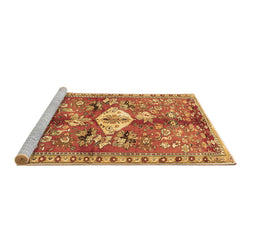 Sideview of Machine Washable Animal Brown Traditional Rug, wshtr3359brn