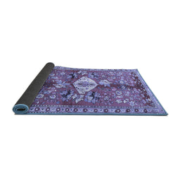 Sideview of Animal Blue Traditional Rug, tr3359blu