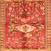 Serging Thickness of Animal Orange Traditional Rug, tr3359org