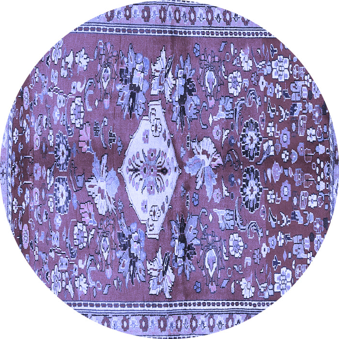 Round Animal Blue Traditional Rug, tr3359blu