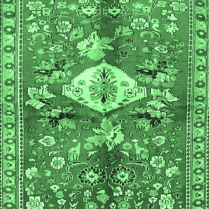 Machine Washable Animal Emerald Green Traditional Area Rugs, wshtr3359emgrn