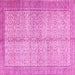 Square Persian Pink Traditional Rug, tr335pnk