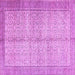 Square Machine Washable Persian Purple Traditional Area Rugs, wshtr335pur