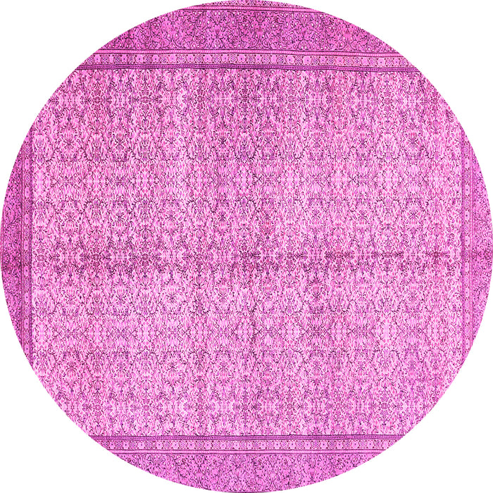 Round Persian Pink Traditional Rug, tr335pnk