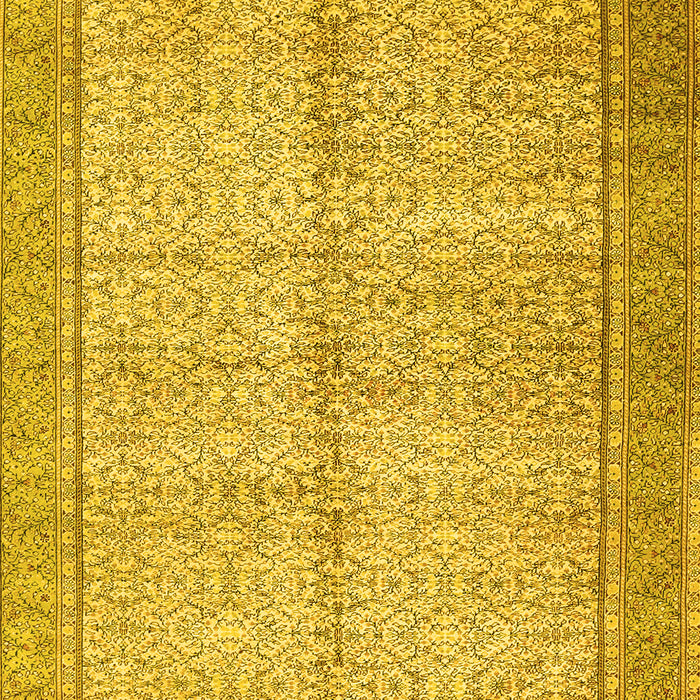 Machine Washable Persian Yellow Traditional Rug, wshtr335yw
