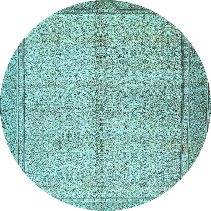 Round Persian Light Blue Traditional Rug, tr335lblu
