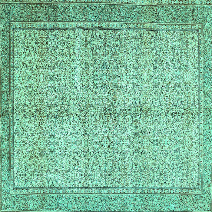 Square Persian Turquoise Traditional Rug, tr335turq