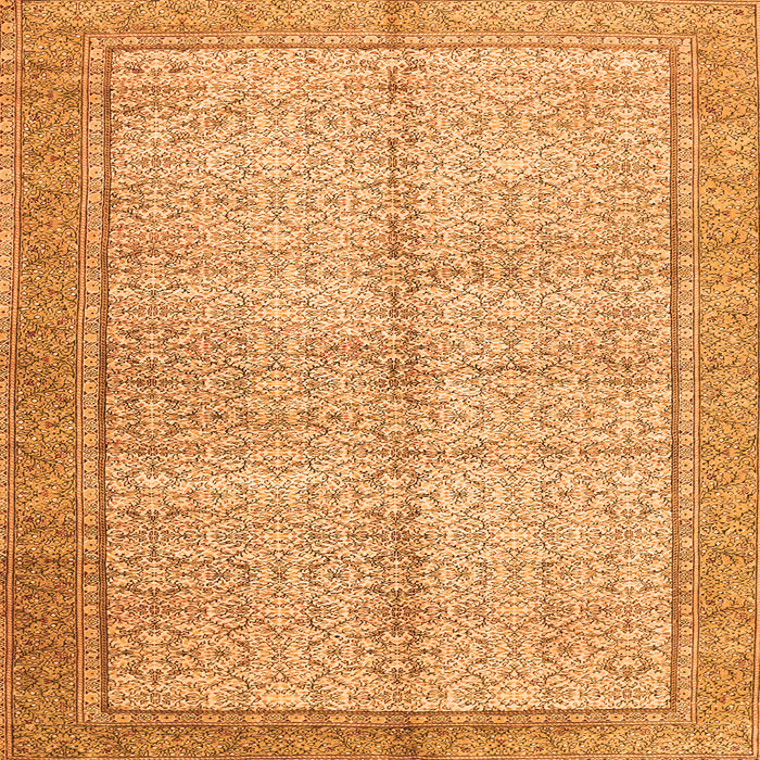 Serging Thickness of Persian Orange Traditional Rug, tr335org