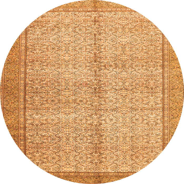 Square Persian Orange Traditional Rug, tr335org