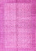 Machine Washable Persian Pink Traditional Rug, wshtr335pnk