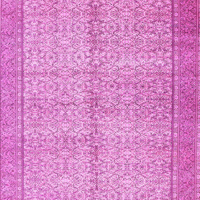 Machine Washable Persian Pink Traditional Rug, wshtr335pnk