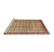 Sideview of Machine Washable Traditional Mahogany Brown Rug, wshtr3360