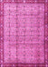 Machine Washable Persian Pink Traditional Rug, wshtr3360pnk