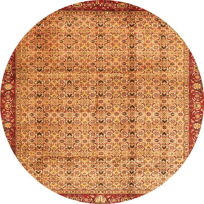 Machine Washable Persian Orange Traditional Area Rugs, wshtr3360org