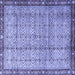 Square Persian Blue Traditional Rug, tr3360blu